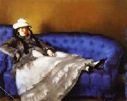 Edouard Manet Portrait of Mme Manet on a Blue Sofa France oil painting artist